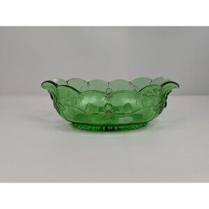 Antique Edwardian DOGWOOD GREEN Oval Bowl U. S. Glass 1915